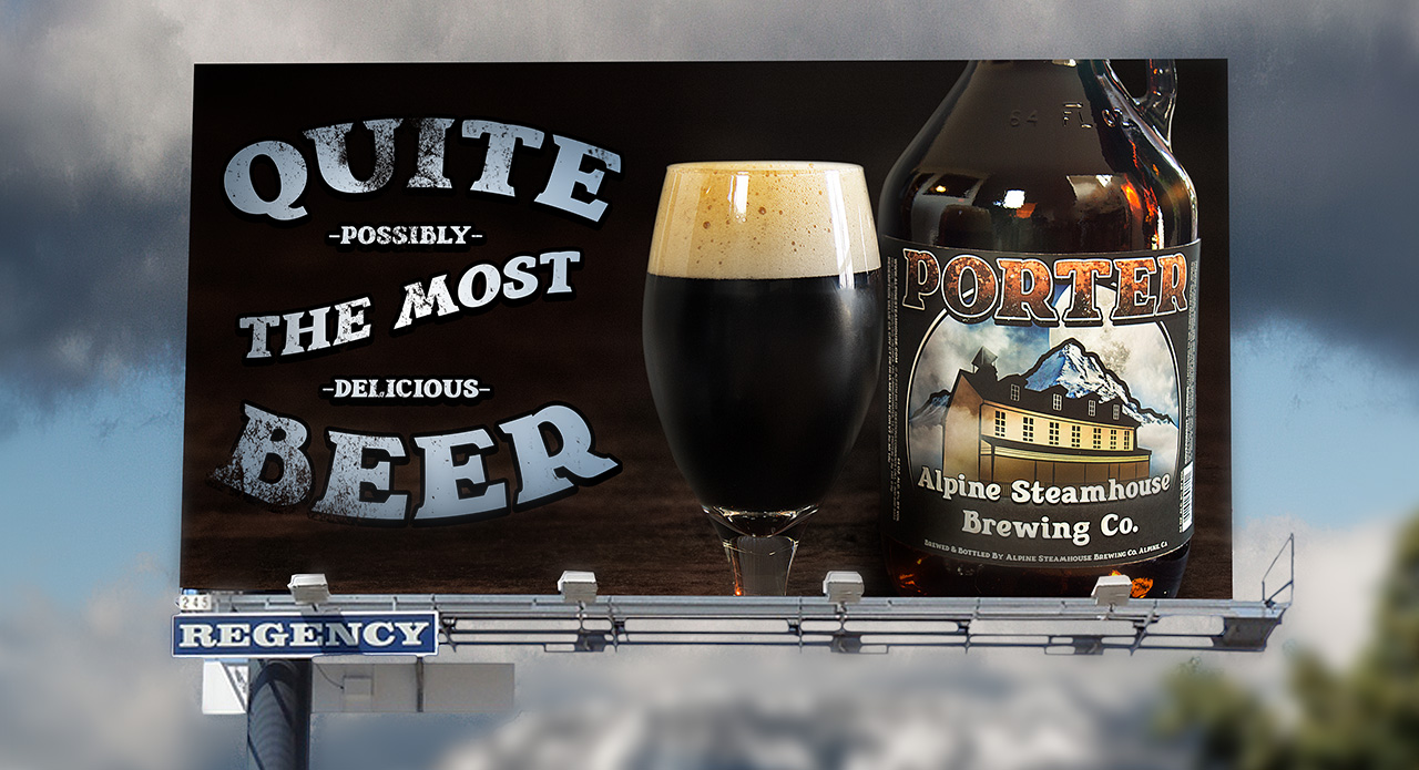 Alpine Steamhouse Billboard